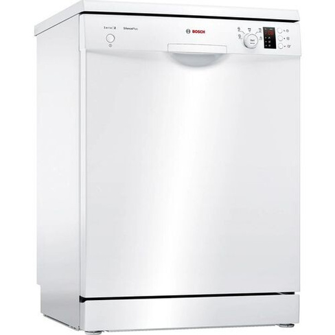 Посудомоечная машина Bosch Serie 2 SMS25AW05E, полноразмерная, напольная, 60см, загрузка 12 комплектов, белая
