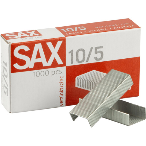 Скобы для степлера Sax №10 с цинковым покрытием (1000 штук в упаковке)