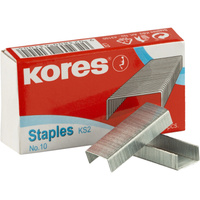 Скобы для степлера Kores №10 с никелевым покрытием (1000 штук в упаковке)