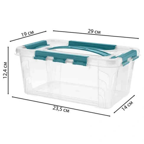 Ящик для хранения Grand Box 29x19x12.4 см 4.2 пластик с крышкой цвет прозрачный Без бренда GRAND BOX