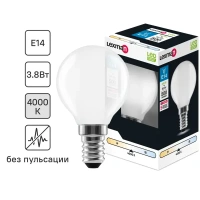 Лампа светодиодная Lexman E14 220-240 В 3.8 Вт шар матовая 500 лм нейтральный белый свет LEXMAN None