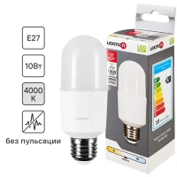 Лампа светодиодная Lexman E27 170-240 В 10 Вт цилиндр матовая 1000 лм нейтральный белый свет LEXMAN None