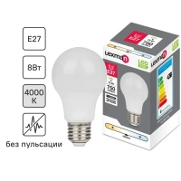 Лампа светодиодная Lexman E27 170-240 В 8.5 Вт груша матовая 750 лм нейтральный белый свет LEXMAN None
