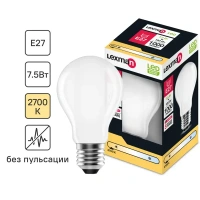 Лампа светодиодная Lexman E27 220-240 В 7.5 Вт груша матовая 1000 лм теплый белый свет LEXMAN None