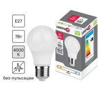 Лампа светодиодная Lexman E27 170-240 В 7 Вт груша матовая 600 лм нейтральный белый свет LEXMAN None
