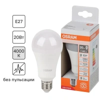 Лампа светодиодная Osram груша 20Вт 2452Лм E27 нейтральный белый свет OSRAM Лам LED OSRAM груша 20Вт,2452Лм,E27,4000