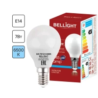 Лампа светодиодная Bellight E14 220-240 В 7 Вт шар 600 лм холодный белый цвет света BELLIGHT 86170872