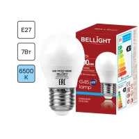 Лампа светодиодная Bellight E27 220-240 В 7 Вт шар 600 лм холодный белый цвет света BELLIGHT 86170852