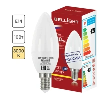 Лампа светодиодная Bellight Е14 220-240 В 10 Вт свеча 740 лм теплый белый цвет света BELLIGHT LED C37 Е14 10W 3000K Bell