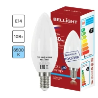 Лампа светодиодная Bellight Е14 220-240 В 10 Вт свеча 740 лм холодный белый цвет света BELLIGHT LED C37 Е14 10W 6500K Be