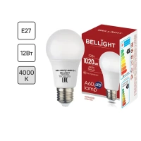 Лампа светодиодная Bellight E27 220-240 В 12 Вт груша матовая 1020 лм нейтральный белый свет BELLIGHT 88297788