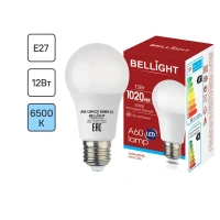 Лампа светодиодная Bellight E27 220-240 В 12 Вт груша матовая 1020 лм холодный белый свет BELLIGHT 88297790