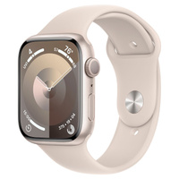 Смарт-часы Apple Watch Series 9 45мм Aluminum Case with Sport Band M/L, сияющая звезда + сияющая звезда ремешок
