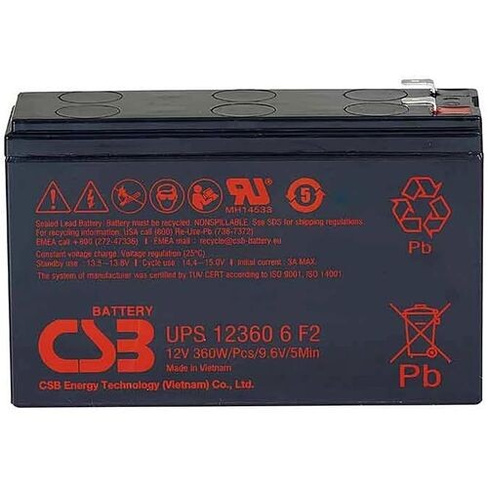 Аккумуляторная батарея для ИБП CSB UPS123606 F2 12В, 7.5Ач [ups 123606]