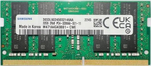 Samsung DDR4 32GB SO-DIMM 3200MHz 1.2V (M471A4G43BB1-CWE) 1 year, OEM