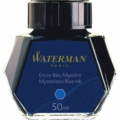 Флакон с чернилами Waterman (CWS0110790) Mysterious Blue чернила 50мл для ручек перьевых