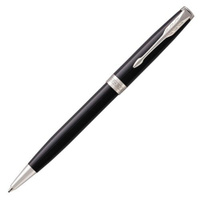 Набор ручек Parker Sonnet (CW2093259) LaqBlack CT ручка роллер, ручка шариковая M подар.кор.