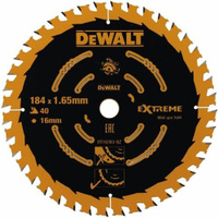 Пильный диск DeWALT DT10303-QZ, по ламинату, ДСП, 184мм, 0.99мм, 16мм