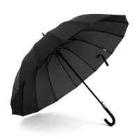 Зонт мужской полуавтомат трость 70см пондж однотонный в асс-те