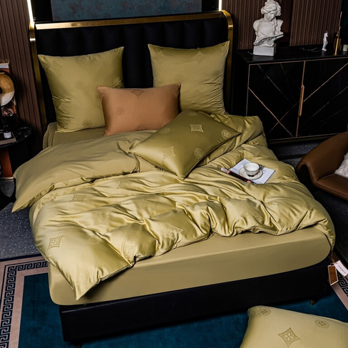 Комплект постельного белья Сатин Жаккард GC010 СИТРЕЙД 1.5 спальный наволочки 50x70 2 шт