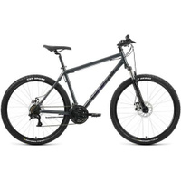 Велосипед FORWARD Sporting 27,5 2.2 D (2022), горный (взрослый), рама 19", колеса 27.5", темно-серый/черный, 14.13кг [rb