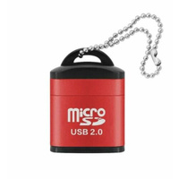 Мини картридер для micro SD карт-USB, Красный isa