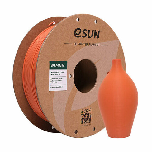 Пластик eSUN матовый ePLA-Matte 1.75 мм, Мандариновый 1 кг. Esun