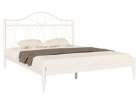Двуспальная кровать Лейла Кремово-белый, металл, 140х200 см