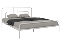 Двуспальная кровать Майра Кремово-белый, металл, 140х200 см