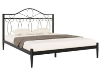 Двуспальная кровать Лейла Черный, металл, 160х200 см
