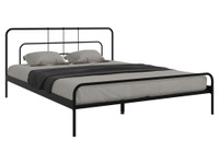 Двуспальная кровать Майра Черный, металл, 180х200 см