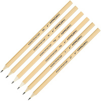 Набор чернографитных карандашей (2H-2B) Красин Конструктор заточенных трехгранных (6 штук в наборе)