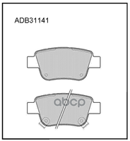 Колодки Задние Toyota Avensis Ii/Corolla Verso 0409 Allied Nippon Adb 31141 ALLIED NIPPON арт. ADB 31141