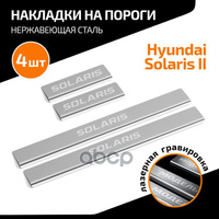 Накладки Порогов Automax (4 Шт.) Hyundai Solaris 2017-2020, 2020-, Amhysol01, Automax Automax Amhysol01 AutoMax арт. AMH