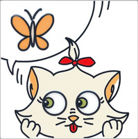 Декор керамический Кошки-Мышки Бабочка NT\A131\5009 20*20 KERAMA MARAZZI