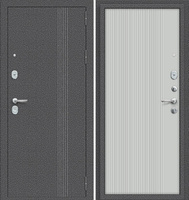 Дверь металлическая "Тайга-9 Вертикаль" серая
