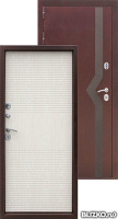 Дверь входная металлическая Isoterma 10 см Медный антик / Беленый дуб.