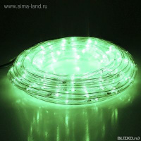 LED шнур 13 мм, круглый, 5 м, чейзинг, LED-24-220V, с контролл. 8р, зеленый