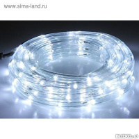 LED шнур 13 мм, круглый, 10 м, чейзинг, LED/м-36-220V, с контролл. 8р, белы