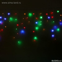 Гирлянда "Бахрома" Ш:1,2 м, В:0,6 м. “Игла”, Н.С. LED-60-220V, контроллер 8