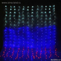 Гирлянда "Дождь" Флаг России УМС вилка Ш:2 м, В:1,5 м, Н.С. LED-420-220V, к