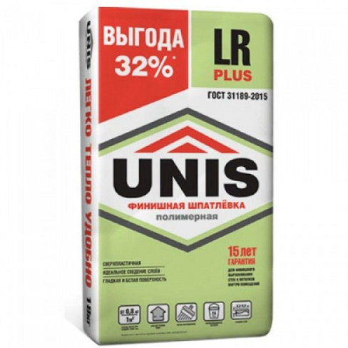 Шпаклёвка ЮНИС LR Plus полимерная, 18 кг