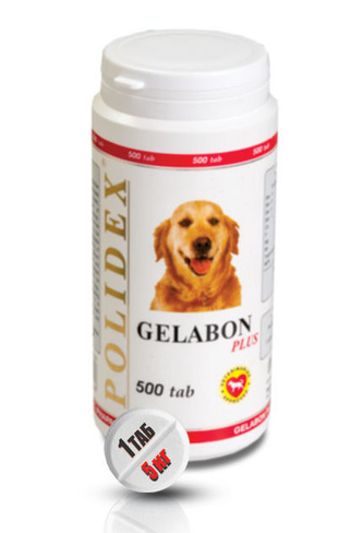 Гелабон плюс для собак POLIDEX, 500 таблеток, 0948