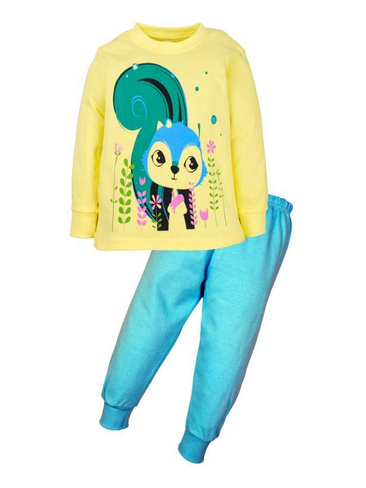 Пижама для девочек "Squirrel" желтый 2-5 лет Wonderlandiya