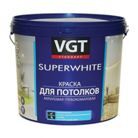 Краска VGT ВДАК 2180 Супербелая для потолка 15, белый ВГТ