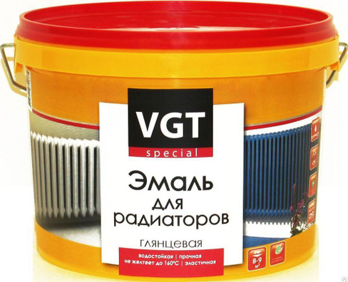 Акриловая эмаль VGT ВДАК 1179 для радиаторов термостойкая 0.5, белый ВГТ
