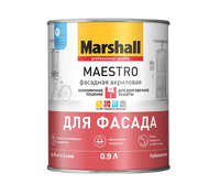 Маршал Маэстро Фасадная акриловая краска 0.9, белый Marshall