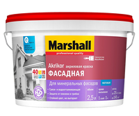 Маршал Акрикор краска фасадная атмосферостойкая 4.5, бесцветный Marshall