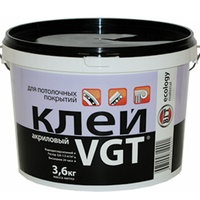 Клей VGT для потолочных покрытий 1.7, молочный ВГТ