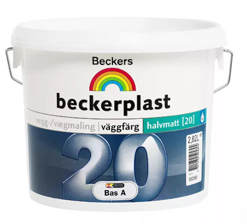 Беккерс Беккерпласт 20 полуматовая краска для стен и потолков, 2.7 Beckers
